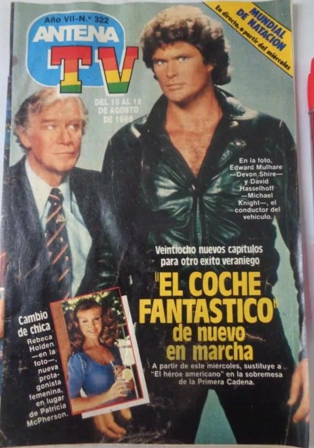 ANTENA SEMANAL magazine side cover Issue 322 10 August 1986