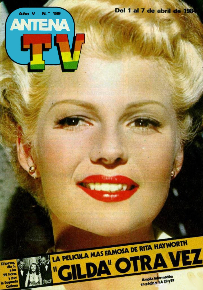 ANTENA TV magazine side cover Issue 199 1 April 1984