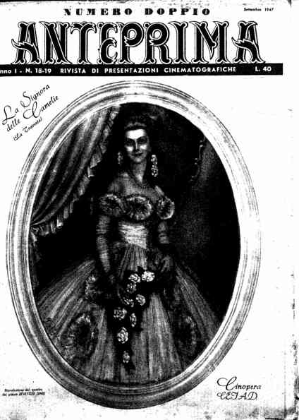 FILMS IN ANTEPRIMA magazine side cover Issue 18/19 September 1947