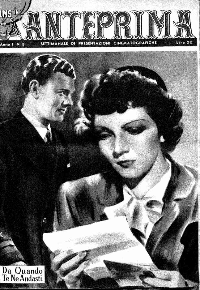 FILMS IN ANTEPRIMA magazine side cover Issue 3  1947