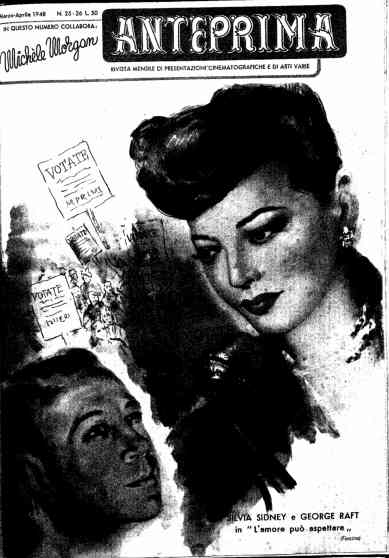 FILMS IN ANTEPRIMA magazine side cover Issue 25/26 March/April 1948