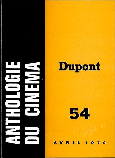 ANTHOLOGIE DU CINEMA magazine side cover Issue 54  1970