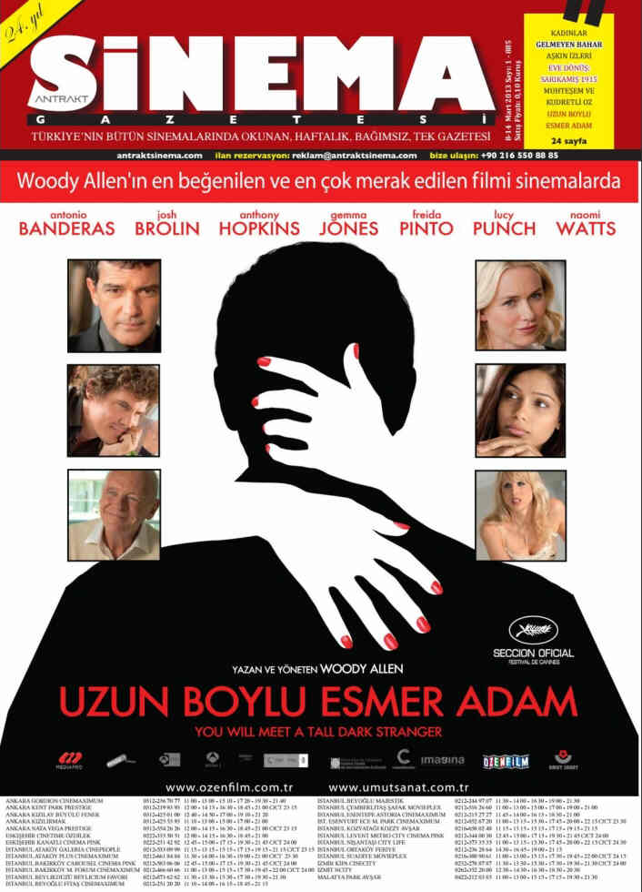 ANTRAKT SINEMA GAZETESI magazine side cover Issue 1 8-14 March 2013
