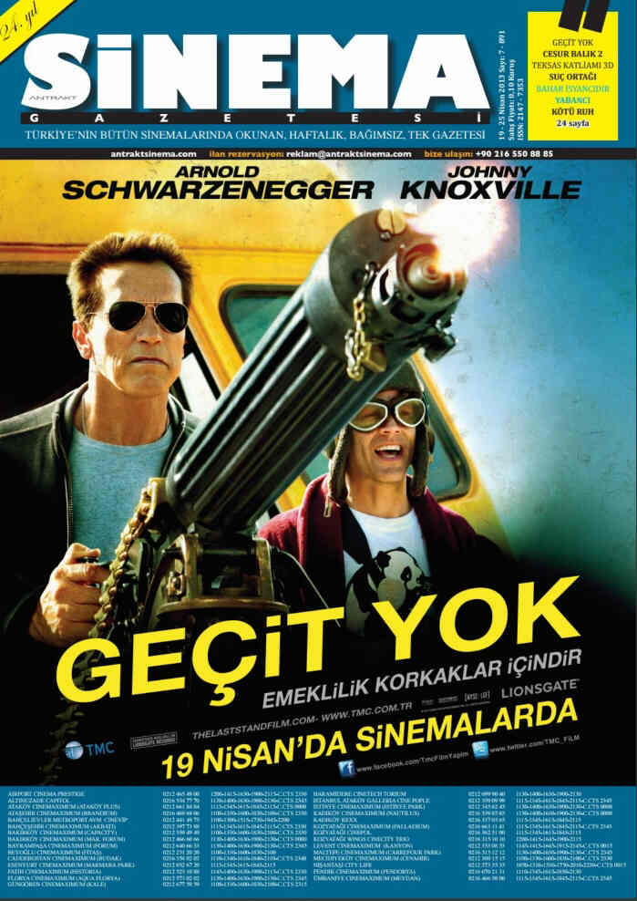 ANTRAKT SINEMA GAZETESI magazine side cover Issue 7 19-25 April 2013