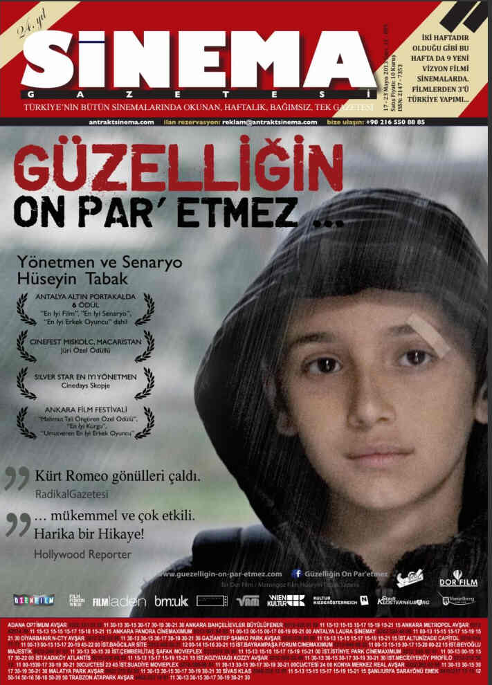 ANTRAKT SINEMA GAZETESI magazine side cover Issue 11 17-23 May 2013
