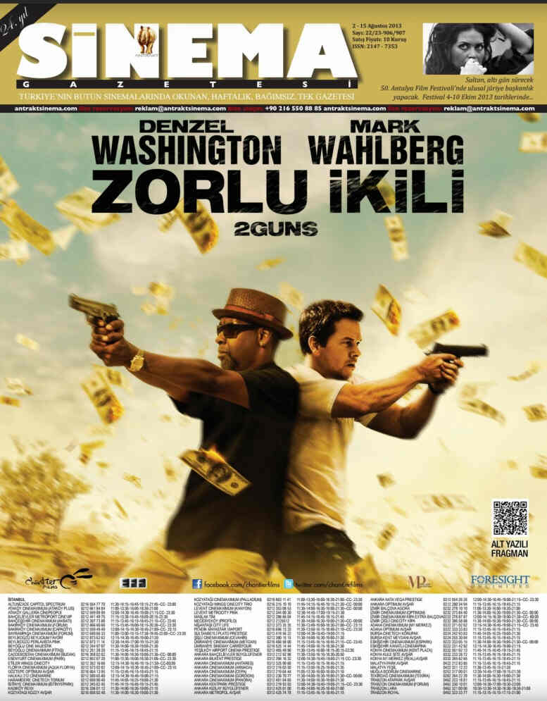 ANTRAKT SINEMA GAZETESI magazine side cover Issue 22-23 2-15 August 2013