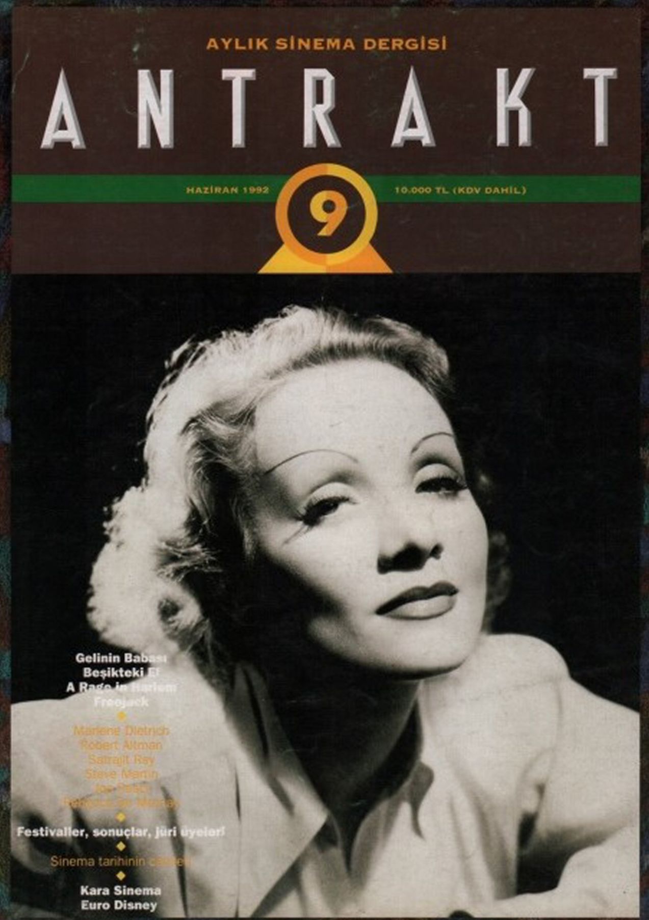 ANTRAKT (TURKEY) magazine side cover Issue 9  June 1992