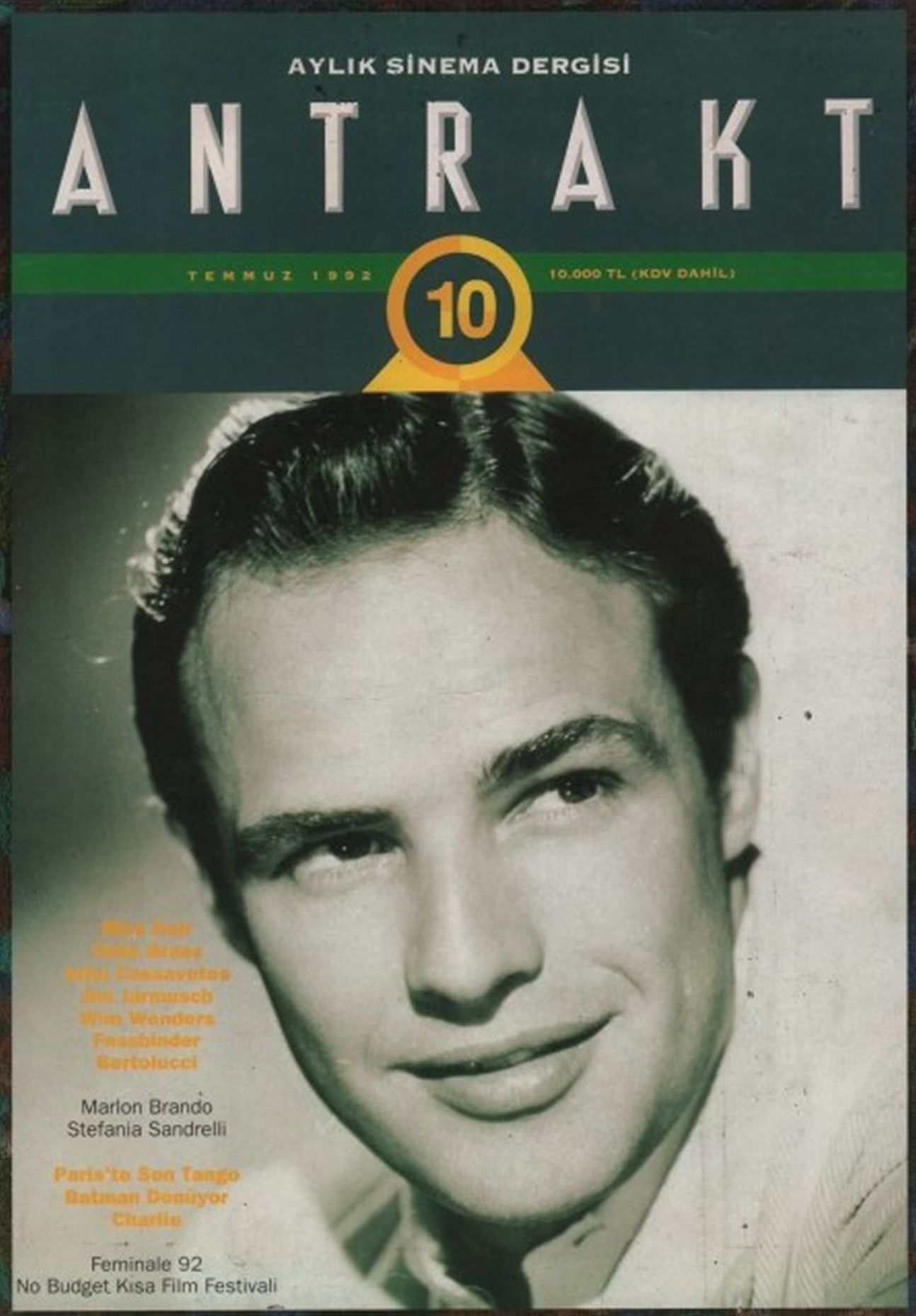 ANTRAKT (TURKEY) magazine side cover Issue 10  July 1992