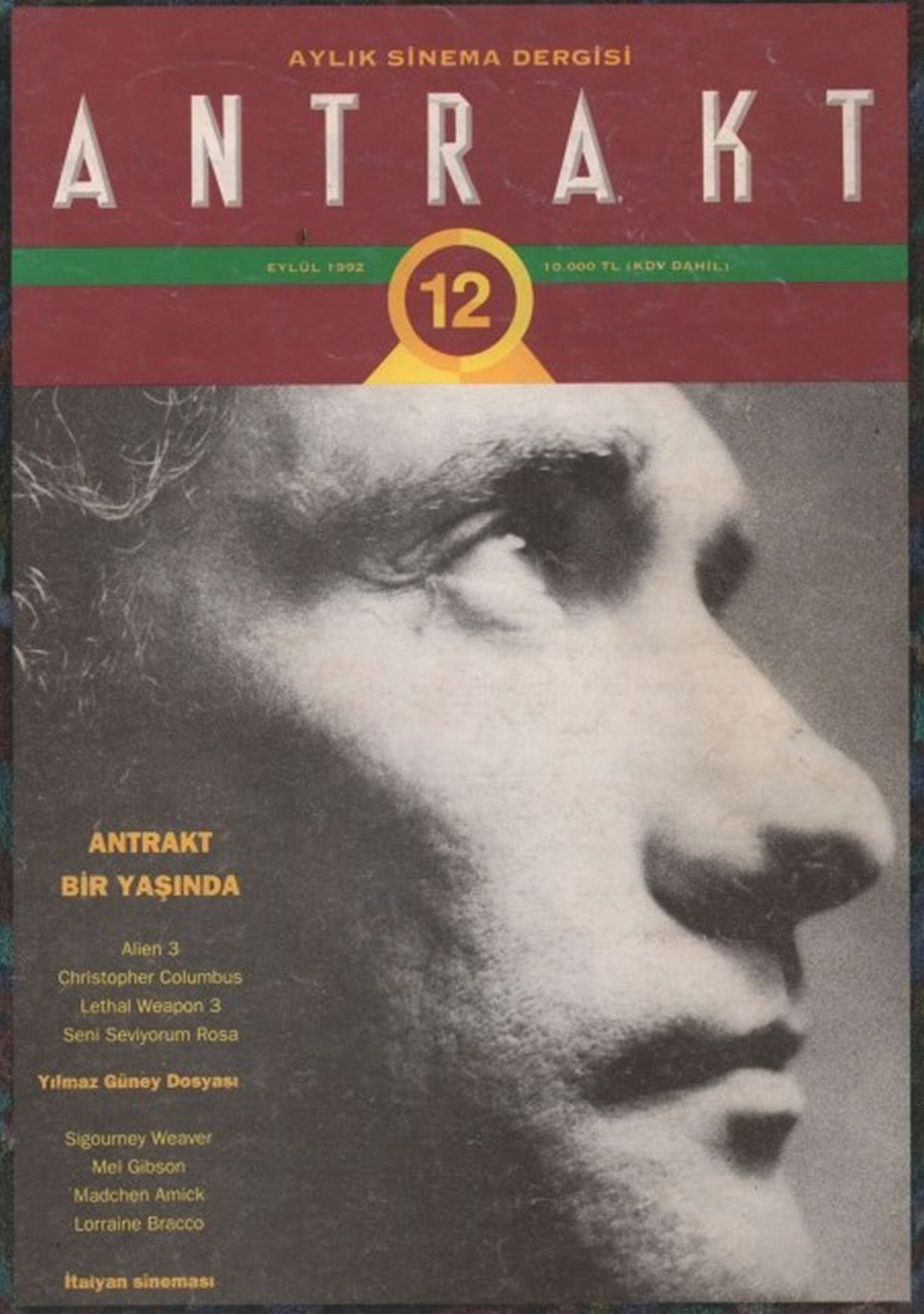 ANTRAKT (TURKEY) magazine side cover Issue 12  September 1992