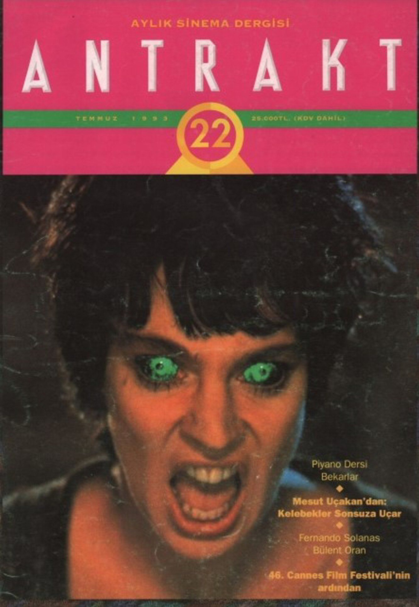ANTRAKT (TURKEY) magazine side cover Issue 22  July 1993