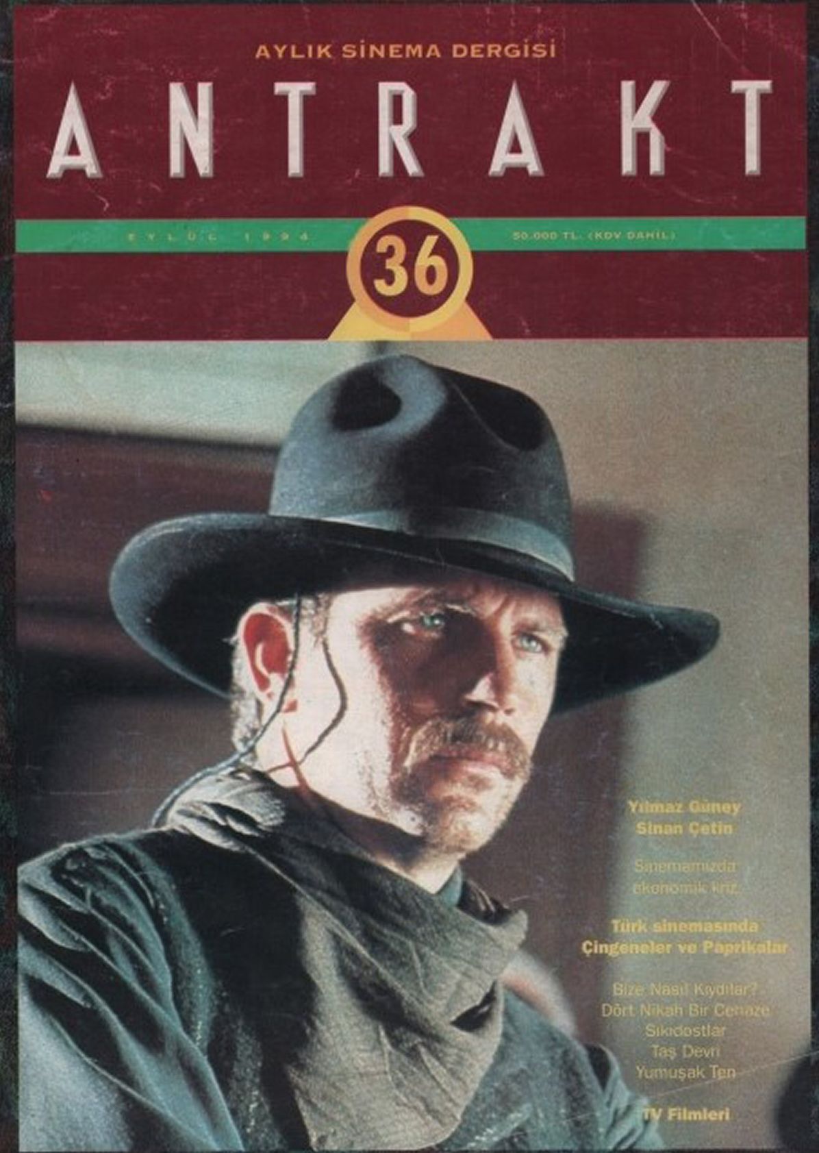 ANTRAKT (TURKEY) magazine side cover Issue 36   1994
