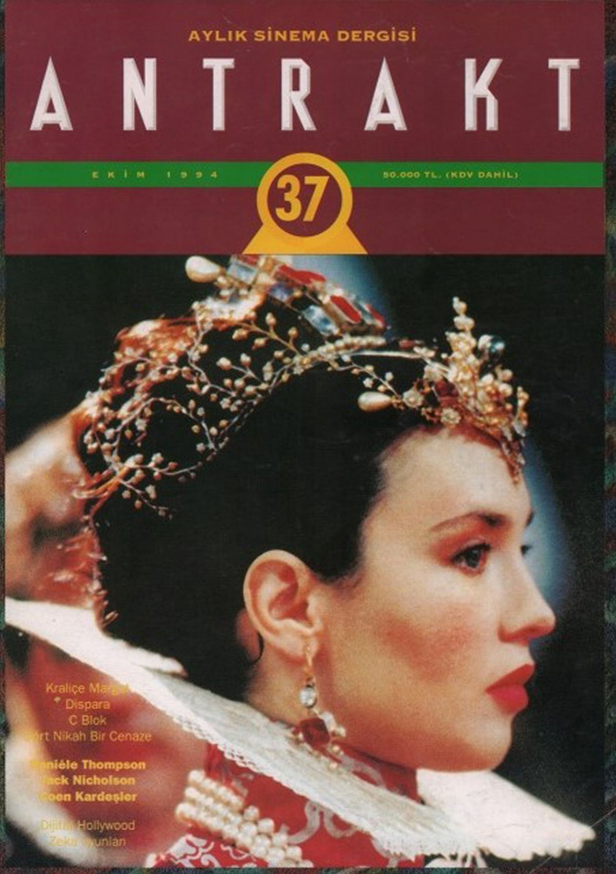 ANTRAKT (TURKEY) magazine side cover Issue 37   1994