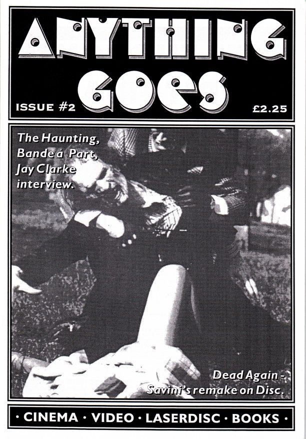 ANYTHING GOES magazine side cover Issue 2 July 1995