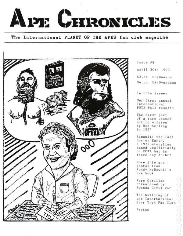 APE CHRONICLES magazine side cover Issue 8 30 April 1993