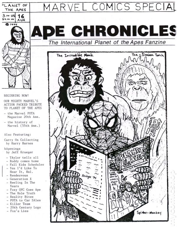 APE CHRONICLES magazine side cover Issue 16 August 1994