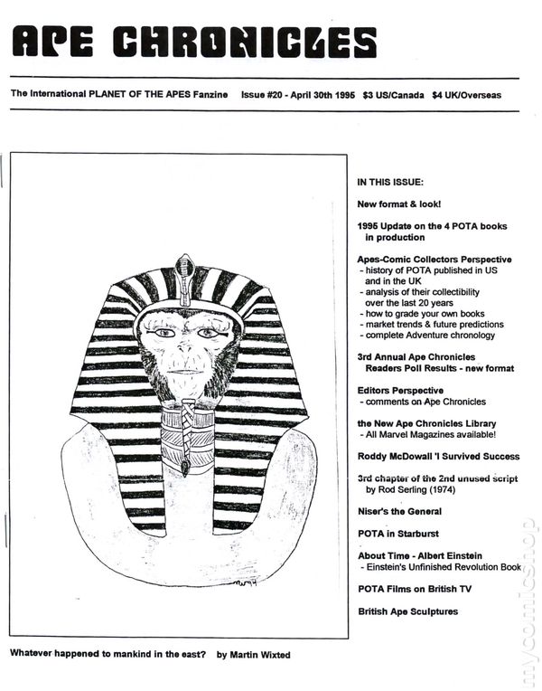 APE CHRONICLES magazine side cover Issue 20 30 April 1995