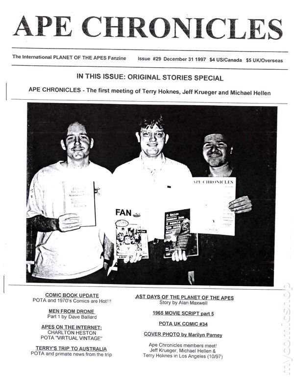 APE CHRONICLES magazine side cover Issue 29 13 December 1997