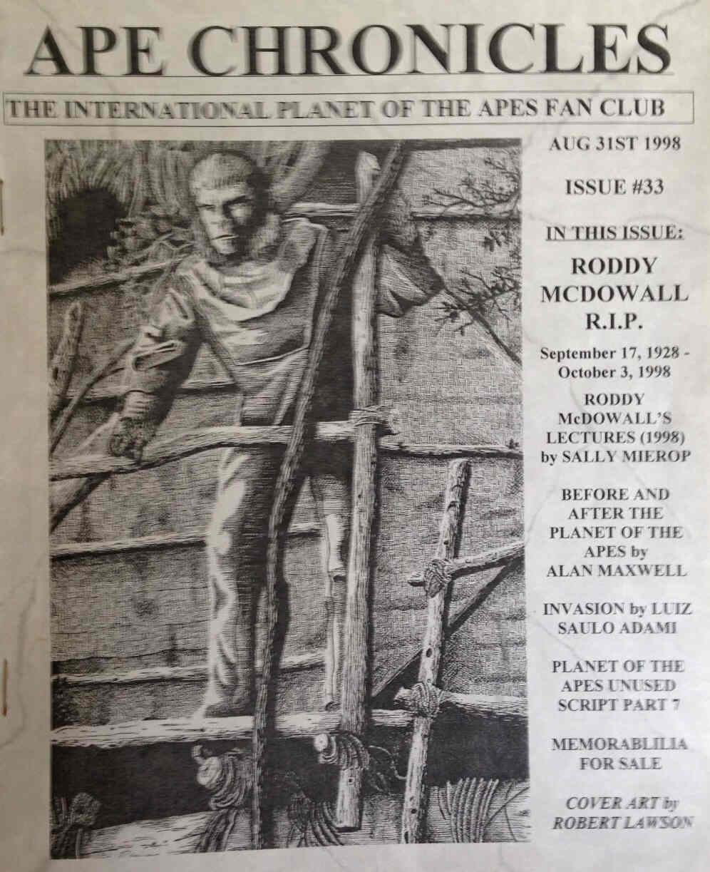 APE CHRONICLES magazine side cover Issue 33 31 August 1998