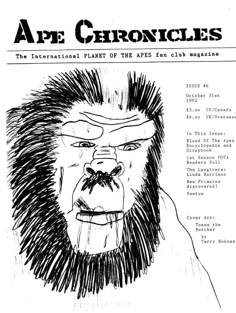 APE CHRONICLES magazine side cover Issue 6 21 October 1992