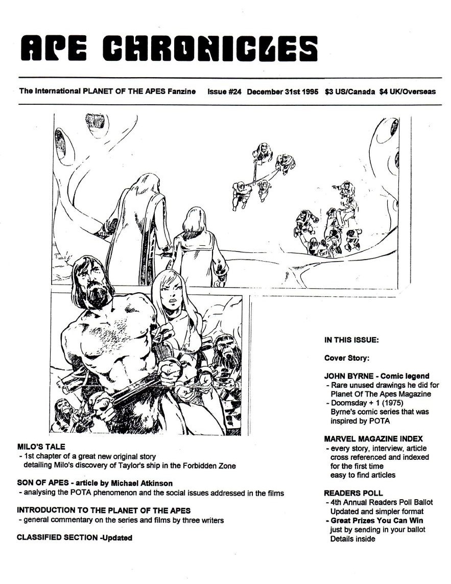 APE CHRONICLES magazine side cover Issue 24 31 December 1995