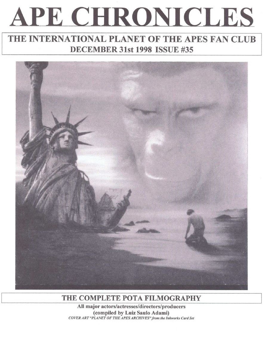 APE CHRONICLES magazine side cover Issue 35 31 December 1998