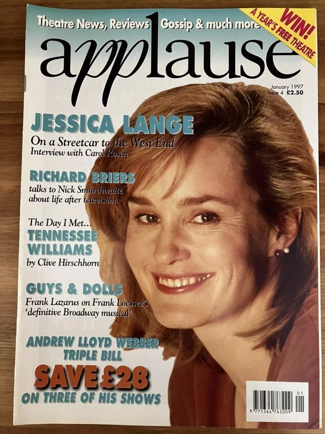 APPLAUSE UK magazine side cover  January 1997