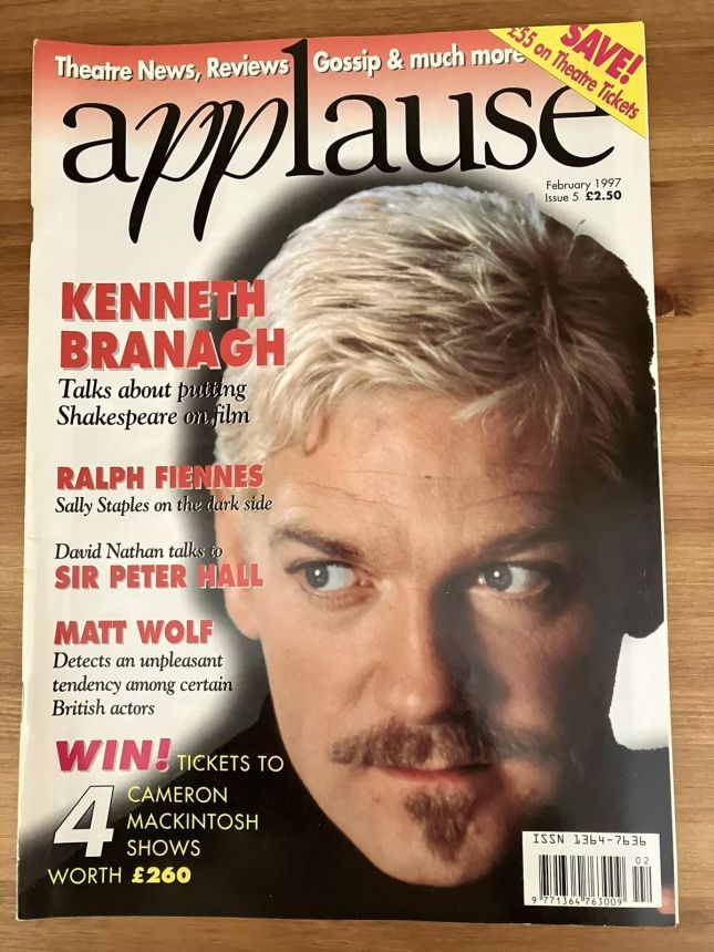APPLAUSE UK magazine side cover  February 1997