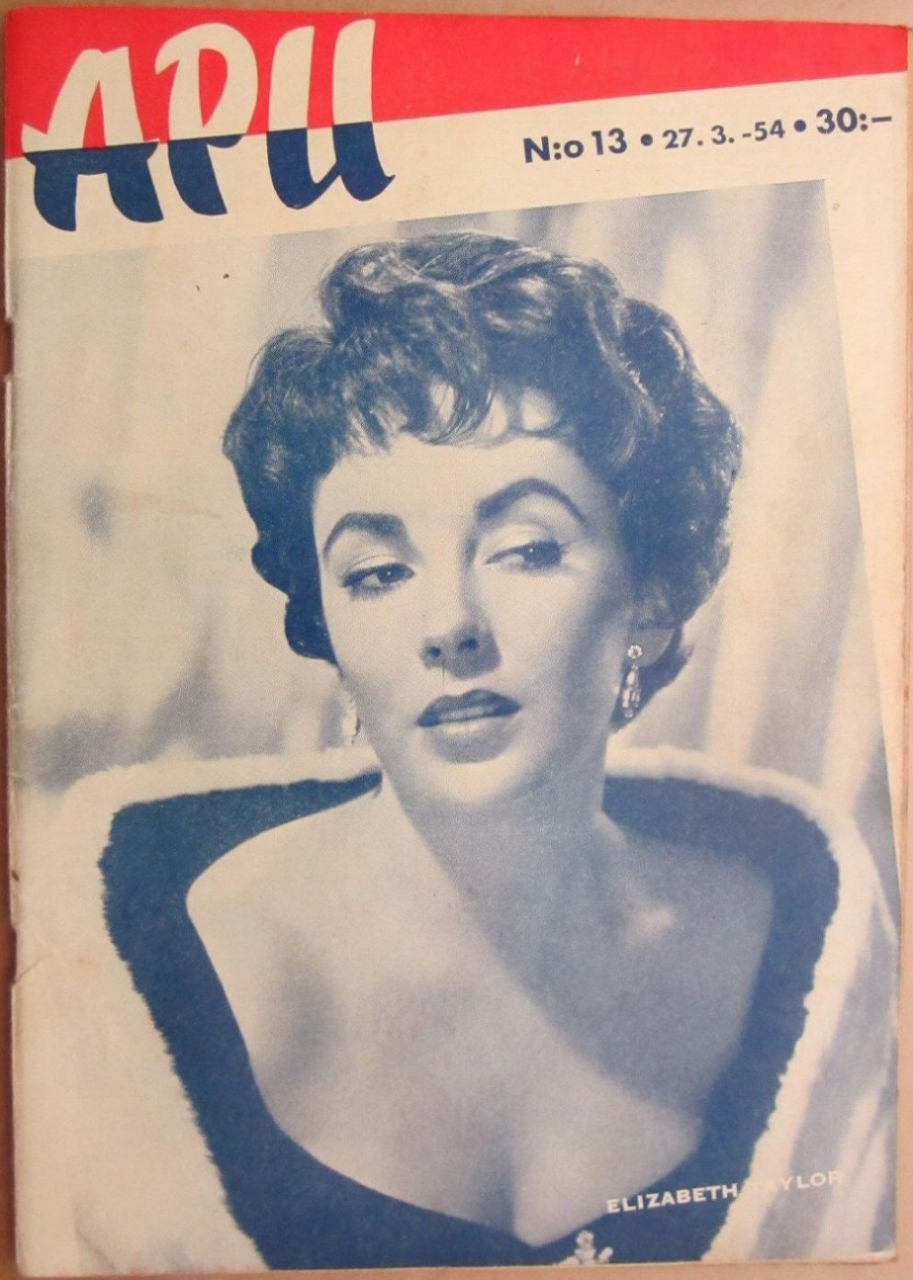 APU magazine side cover Issue 13 27 March 1954