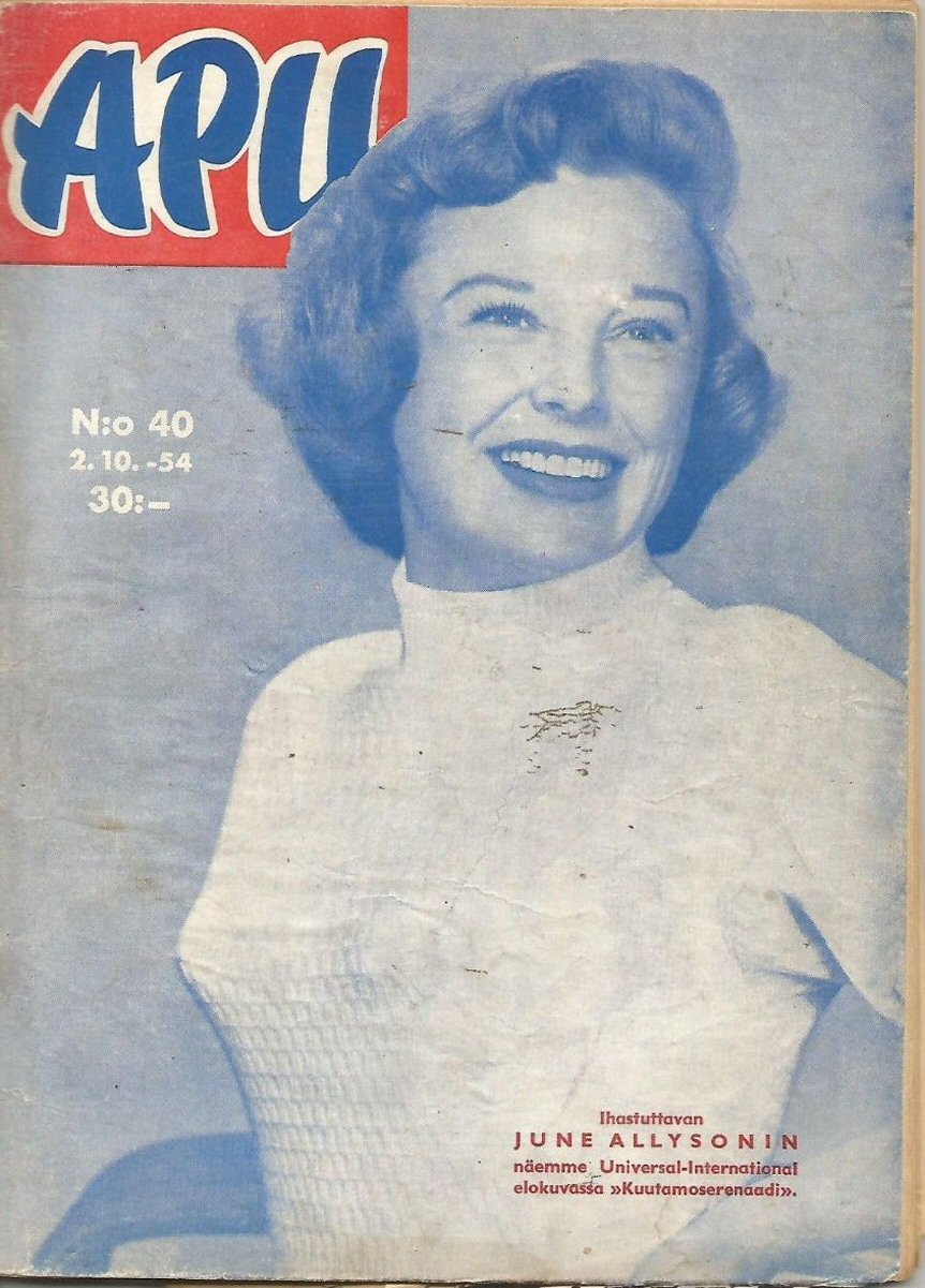APU magazine side cover Issue 40 2 October 1954