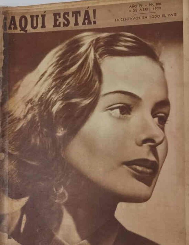 AQUI ESTA magazine side cover Issue 300 3 April 1939