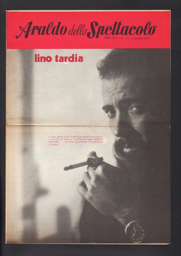 ARALDO DELLO SPETTACOLO magazine side cover Issue 15 5 June 1973