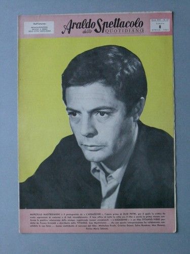 ARALDO DELLO SPETTACOLO magazine side cover Issue 67 8 April 1961