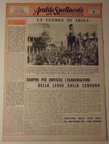 ARALDO DELLO SPETTACOLO magazine side cover Issue 110  1961