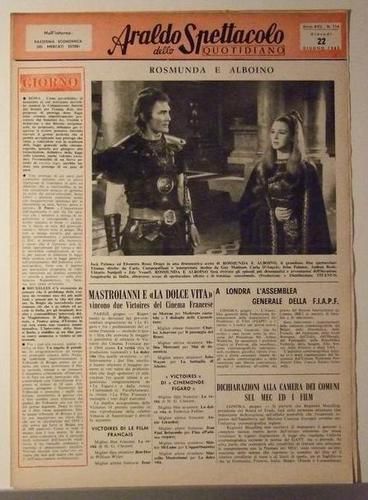 ARALDO DELLO SPETTACOLO magazine side cover Issue 114  1961