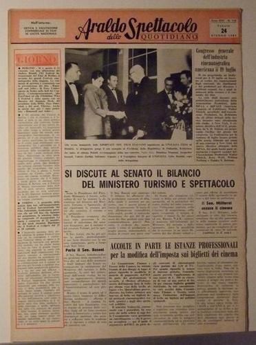 ARALDO DELLO SPETTACOLO magazine side cover Issue 116  1961