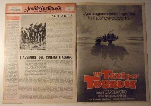 ARALDO DELLO SPETTACOLO magazine side cover Issue 117  1961