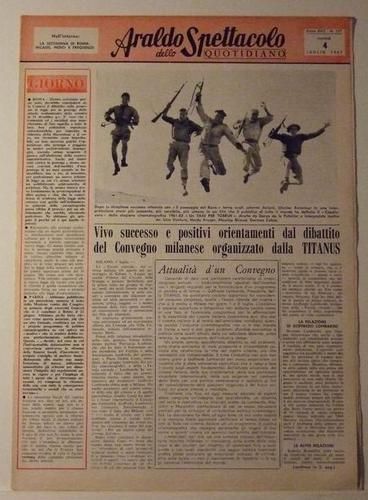 ARALDO DELLO SPETTACOLO magazine side cover Issue 121  1961