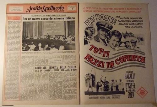 ARALDO DELLO SPETTACOLO magazine side cover Issue 124  1961
