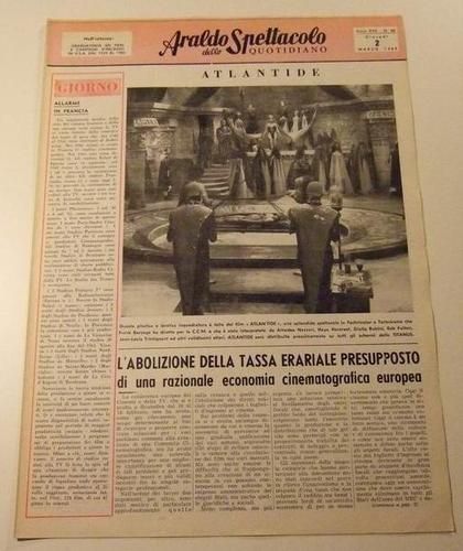 ARALDO DELLO SPETTACOLO magazine side cover Issue 42  1961