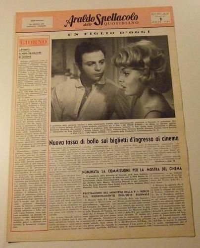 ARALDO DELLO SPETTACOLO magazine side cover Issue 43  1961