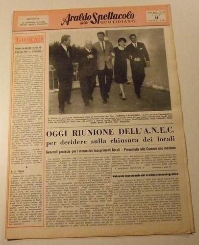 ARALDO DELLO SPETTACOLO magazine side cover Issue 50  1961