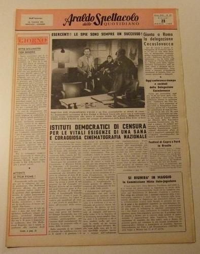 ARALDO DELLO SPETTACOLO magazine side cover Issue 57  1961