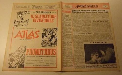 ARALDO DELLO SPETTACOLO magazine side cover Issue 61  1961