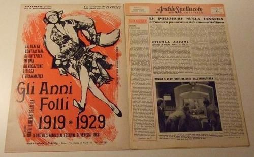 ARALDO DELLO SPETTACOLO magazine side cover Issue 63  1961