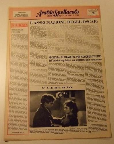 ARALDO DELLO SPETTACOLO magazine side cover Issue 74  1961