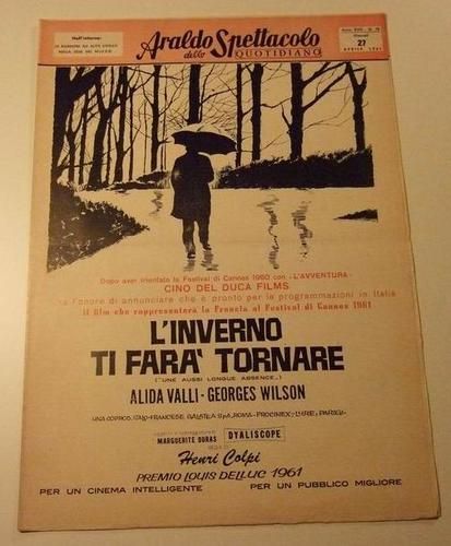 ARALDO DELLO SPETTACOLO magazine side cover Issue 78  1961
