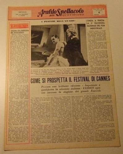 ARALDO DELLO SPETTACOLO magazine side cover Issue 82  1961