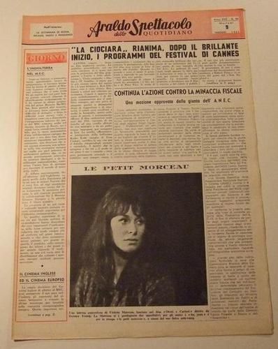 ARALDO DELLO SPETTACOLO magazine side cover Issue 85  1961