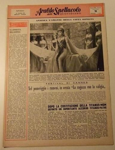 ARALDO DELLO SPETTACOLO magazine side cover Issue 91  1961