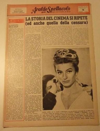ARALDO DELLO SPETTACOLO magazine side cover Issue 92  1961